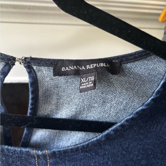 BANANA REPUBLIC | denim cropped top | size xl - Picture 5 of 5